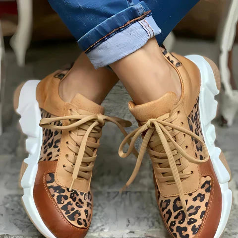 Runa™ | Casual Leopard Sneakers – Stilren, Bekväma & Andningsbara