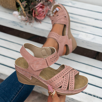 Rena™ | Ortopedisk Sandal med Klack – Komfort & Elegans i Ett