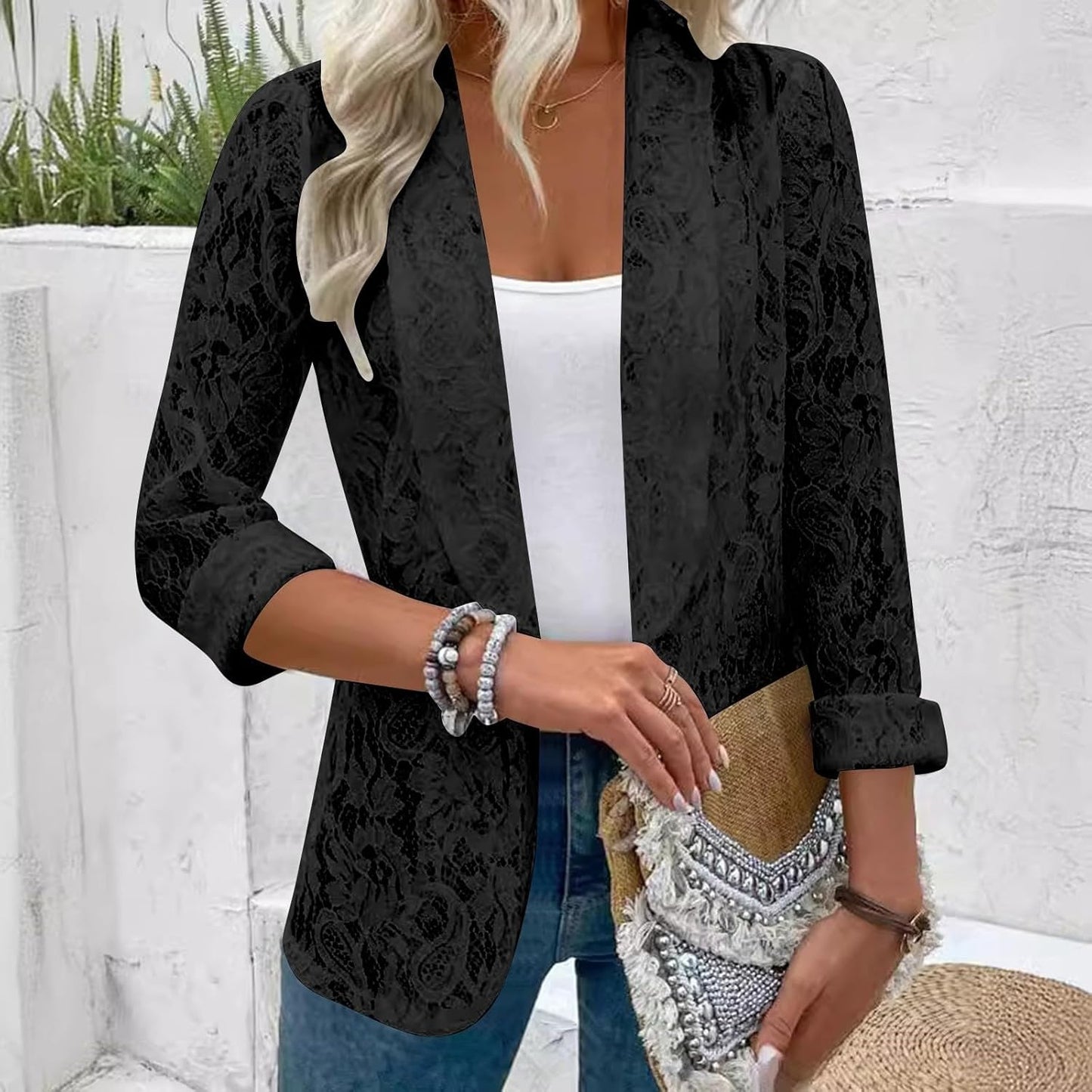 Serena™ | Lyxig Blonde Blazer för Tidlös Elegans