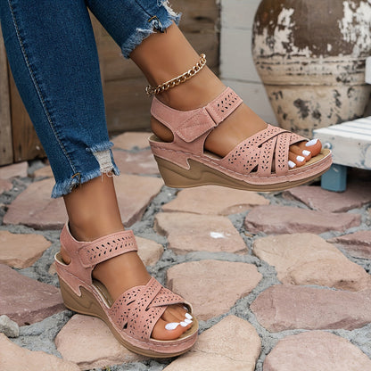 Rena™ | Ortopedisk Sandal med Klack – Komfort & Elegans i Ett