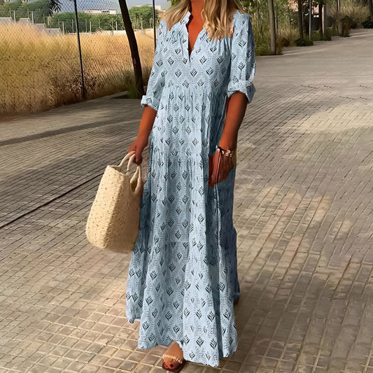 Elsa™ | Bekväm Maxiklänning i Boho-stil – Kvinnlig, Luftig & Tidlös