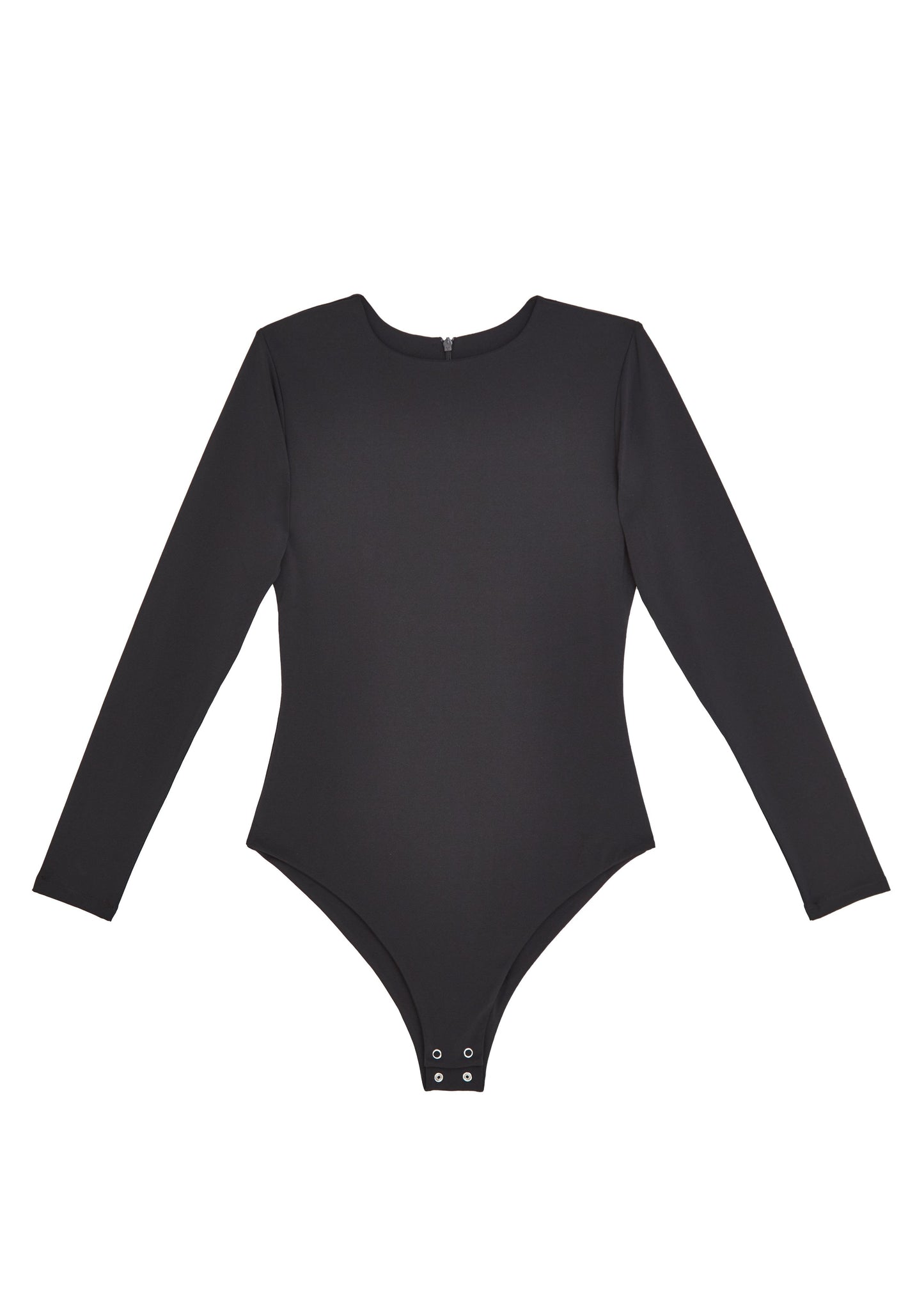 Alina™ | Long Sleeve Crew Neck Bodysuit – Svart