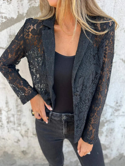 Serena™ | Lyxig Blonde Blazer för Tidlös Elegans