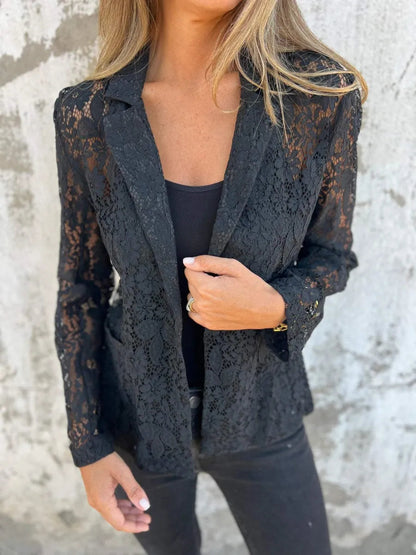 Serena™ | Lyxig Blonde Blazer för Tidlös Elegans